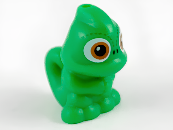 Хамелеон Lego Chameleon, Upright with Hole on Top and Hole on Tail with Dark Orange Eyes Pattern (Pascal) 36106pb02